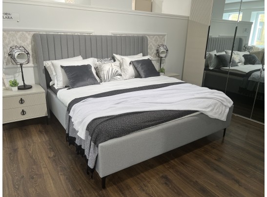 Кровать Стелла 180x200 см светло серый камень