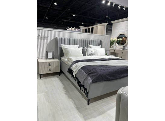 Кровать Стелла 180x200 см светло серый камень