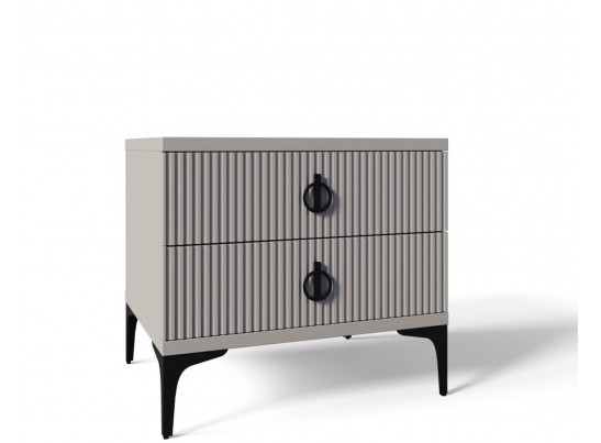 Тумба Стелла светло серый камень