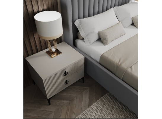 Тумба Стелла светло серый камень