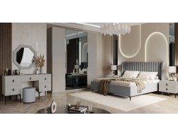 Спальня Стелла 4-ств 160 светло серый камень