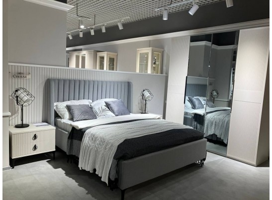 Спальня Стелла 6-ств 180 светло серый камень