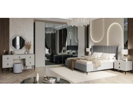 Спальня Стелла 6-ств 180 светло серый камень