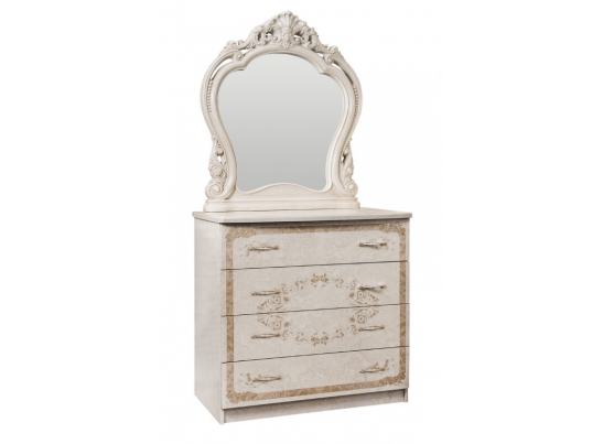 Комод 4 ящика из коллекции Патрисия крем глянец