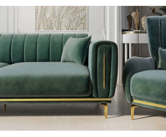Диван Замира оливковый 