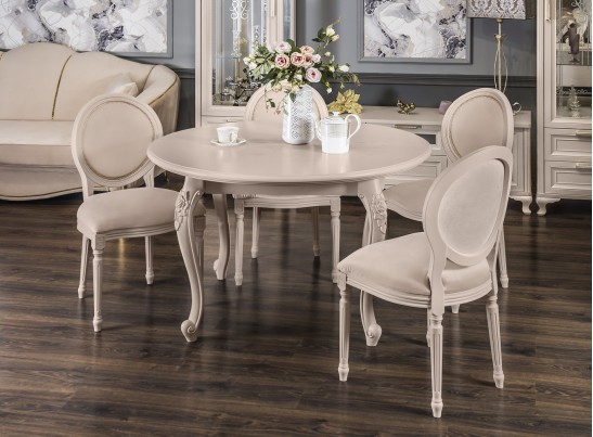 Стол Мокко круглый бежевый в Набережных Челнах