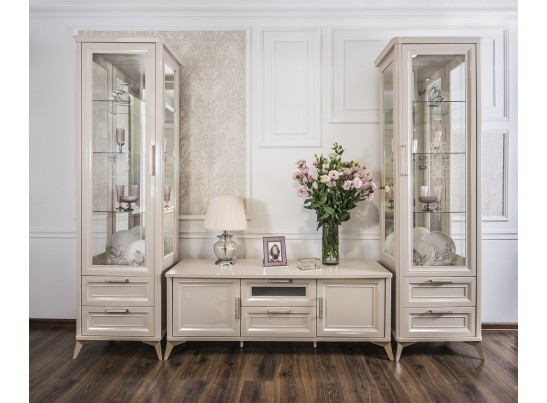 Витрина Нонна 1-ств бежевый глянец в Набережных Челнах