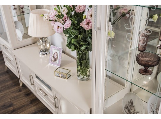 Гостиная Нонна 1+тв+1 бежевый глянец в Набережных Челнах