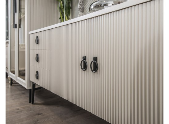 Тумба ТВ Стелла светло серый камень