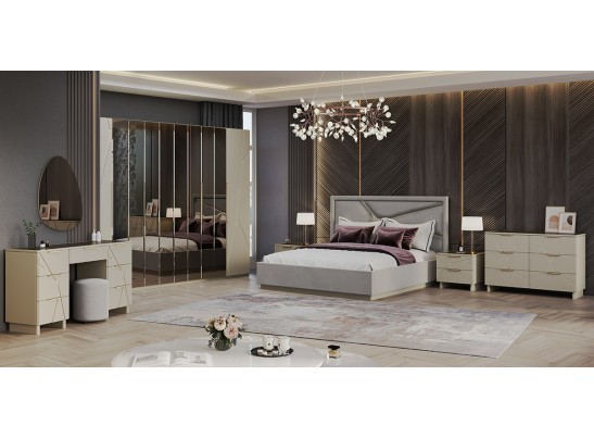 Кровать Лейла 180x200 см светло серый камень