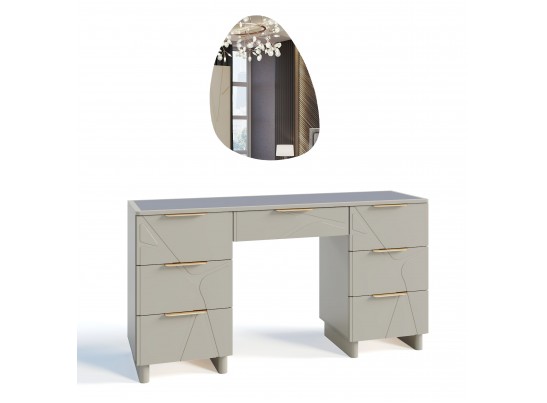 Зеркало Лейла светло серый камень