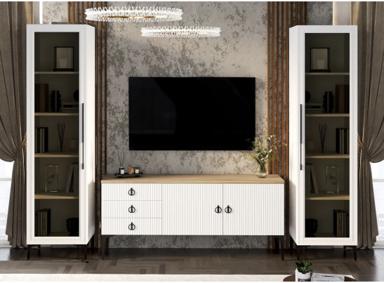 Гостиная Стелла 1+тв+1 белый