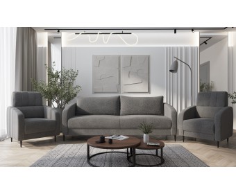Комплект мягкой мебели Стелла серый