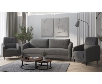 Диван Стелла 3х местный серый