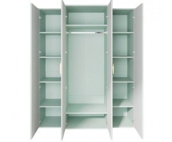  Шкаф Замира 4-створчатый с зеркалом оливковый