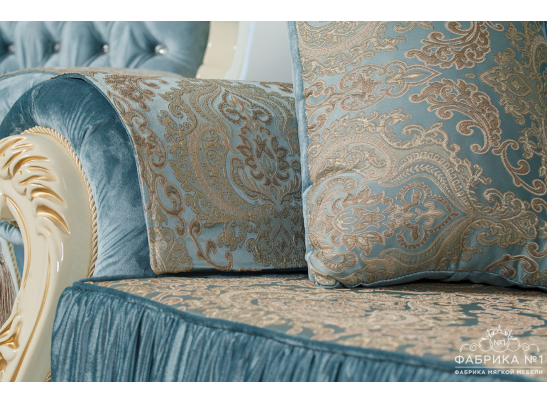 Угловой диван Эсмеральда левый, крем афина