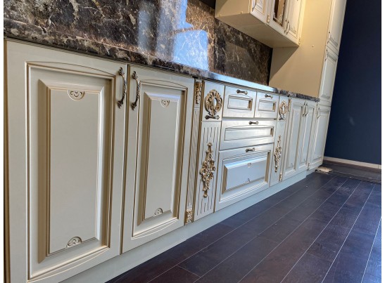 Кухня Афина 10 (3,15*1,5 м) крем