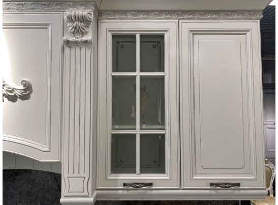 Кухня Кальяри Бьянка 33 (4,2 м) белый матовый