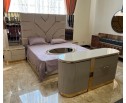 Спальня "Ницца Luxury" (6ти ств. кровать,ламели) мокко/крем в Набережных Челнах