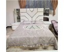 Спальня "Ницца Luxury" (6ти ств. кровать,ламели) мокко/крем в Набережных Челнах