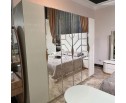 Спальня "Ницца Luxury" (6ти ств. кровать,ламели) мокко/крем в Набережных Челнах