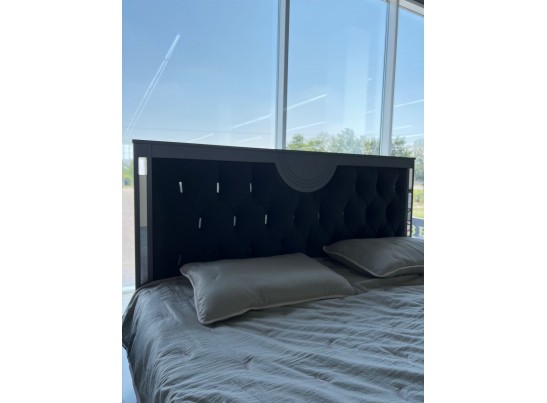 Спальня "Элит" (4х ств. кровать 1,8,дсп настил) крем/графит в Набережных Челнах