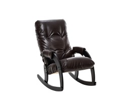Кресло-качалка Модель 67 Венге, к/з Real Lite DK Brown Кресло-качалка Модель 67 Венге, к/з Real Lite DK Brown