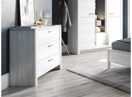 Комод с 3-мя ящиками "Мальта" спальня Дуб винтерберг в Набережных Челнах