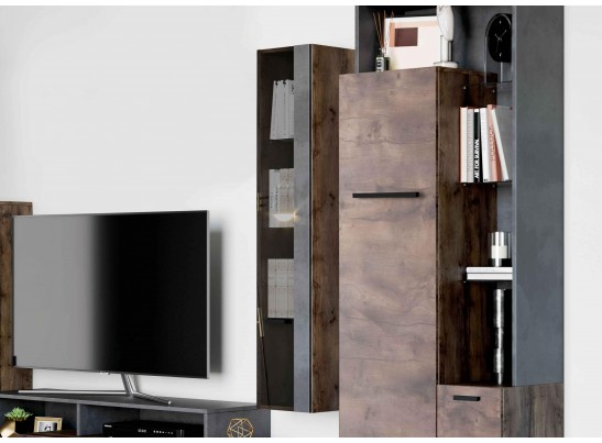 Шкаф навесной с 1дв-й "Глазго" гостиная в Набережных Челнах