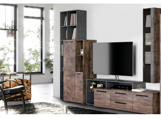 Стеллаж с тумбой 2 дв "Глазго" гостиная в Набережных Челнах