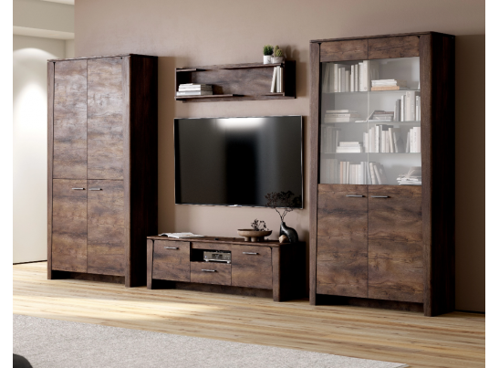 Шкаф -витрина двухдверный "Мальта" гостиная Таксония