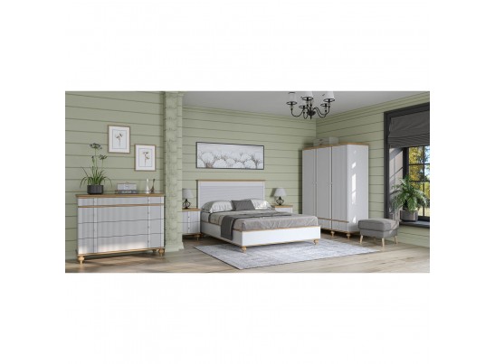 Кровать "Рандеву" 160 (белый, серый) в Набережных Челнах