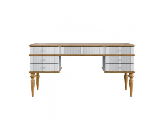 Стол письменный "Рандеву" 007 (белый, серый) в Набережных Челнах