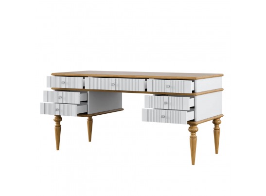 Стол письменный "Рандеву" 007 (белый, серый) в Набережных Челнах