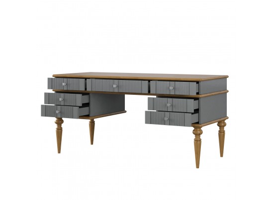 Стол письменный "Рандеву" 007 (белый, серый) в Набережных Челнах