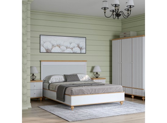 Кровать "Рандеву" 180 (белый, серый) в Набережных Челнах