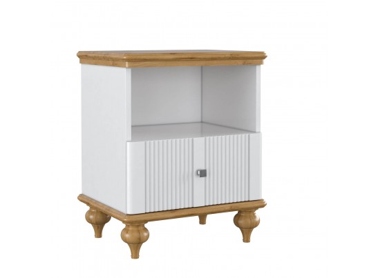 Тумба прикроватная "Рандеву" 01 (белый, серый) в Набережных Челнах