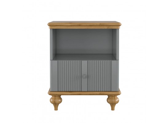 Тумба прикроватная "Рандеву" 01 (белый, серый) в Набережных Челнах