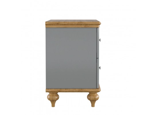 Тумба прикроватная "Рандеву" 02 (белый, серый) в Набережных Челнах