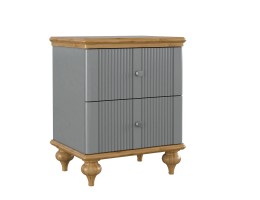 Тумба прикроватная "Рандеву" 02 (белый, серый)