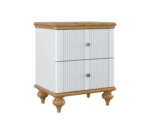 Тумба прикроватная "Рандеву" 02 (белый, серый) в Набережных Челнах