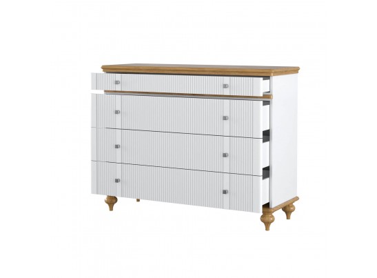 Комод "Рандеву" 04 (белый, серый) в Набережных Челнах