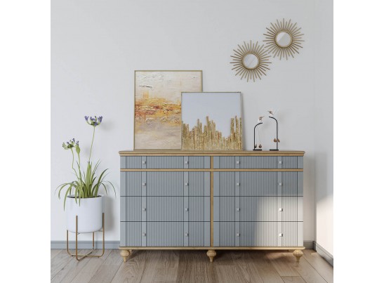 Комод "Рандеву" 08 (белый, серый) в Набережных Челнах