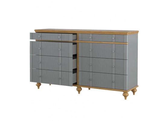 Комод "Рандеву" 08 (белый, серый) в Набережных Челнах