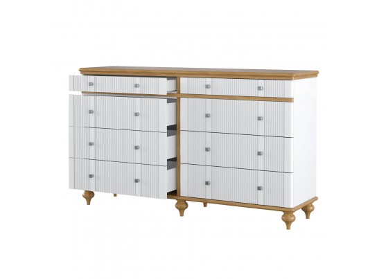Комод "Рандеву" 08 (белый, серый) в Набережных Челнах
