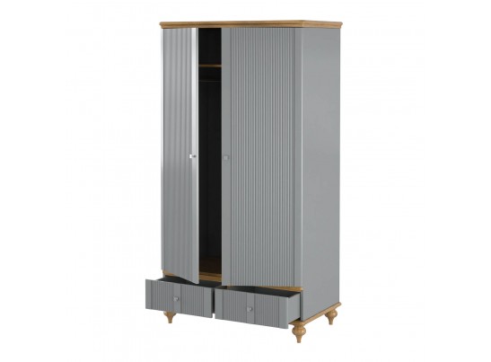 Шкаф для одежды "Рандеву" 22 (белый, серый) в Набережных Челнах