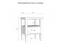 2.1.2 Тумба прикроватная "Ольса" 01 (белый лак/антик 24) в Набережных Челнах