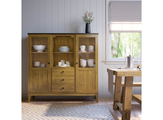 Шкаф для посуды «Бон Вояж» 203-150 антик в Набережных Челнах