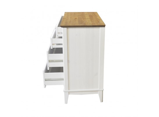 Комод с 4 ящиками 022 Пенни белый воск/антик 24