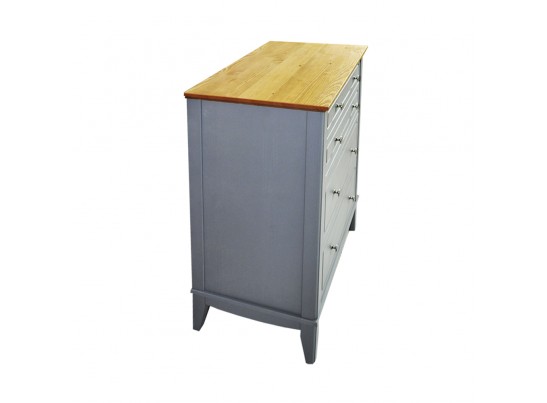 Комод с 4 ящиками 022 Пенни серый 7046/антик 24